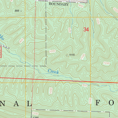 US Forest Service - Topo Caddo Gap, AR FSTopo Legacy digital map
