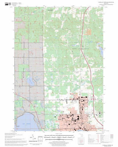 US Forest Service - Topo Cadillac North, MI FSTopo Legacy digital map