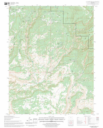 US Forest Service - Topo Calamity Mesa, CO FSTopo Legacy digital map