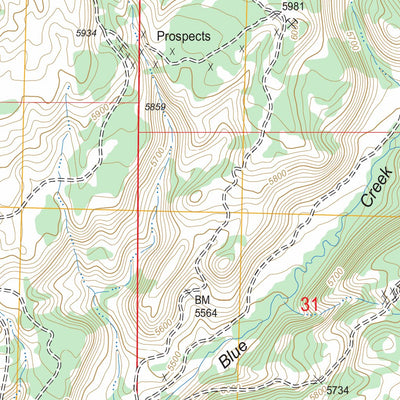 US Forest Service - Topo Calamity Mesa, CO FSTopo Legacy digital map