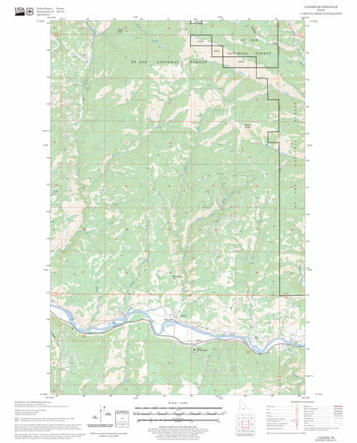 US Forest Service - Topo Calder, ID FSTopo Legacy digital map
