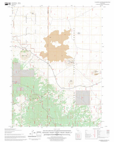 US Forest Service - Topo Caldwell Butte, CA FSTopo Legacy digital map