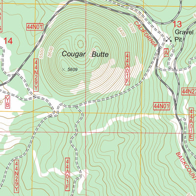 US Forest Service - Topo Caldwell Butte, CA FSTopo Legacy digital map