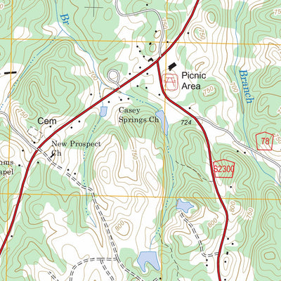 US Forest Service - Topo Calhoun NE, GA FSTopo Legacy digital map