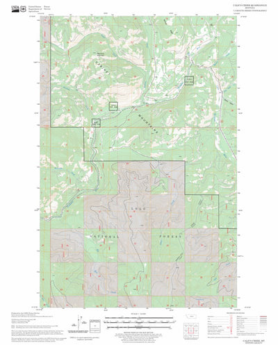 US Forest Service - Topo Calico Creek, MT FSTopo Legacy digital map