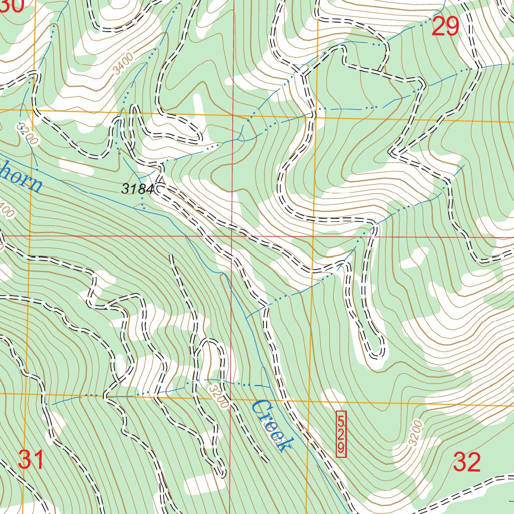 Calico Creek, MT FSTopo Legacy Map by US Forest Service - Topo | Avenza ...