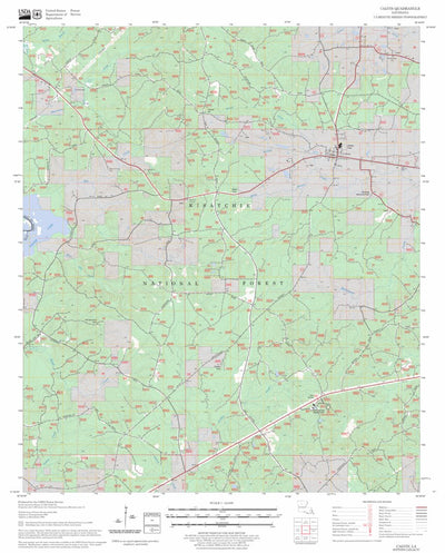 US Forest Service - Topo Calvin, LA FSTopo Legacy digital map