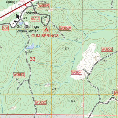 US Forest Service - Topo Calvin, LA FSTopo Legacy digital map