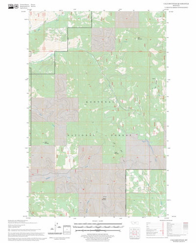 US Forest Service - Topo Calx Mountain, MT FSTopo Legacy digital map