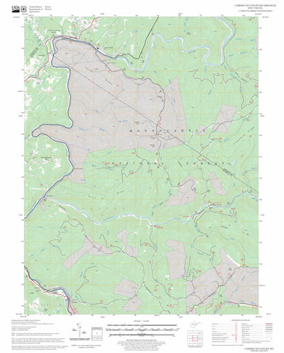 US Forest Service - Topo Camden On Gauley, WV FSTopo Legacy digital map