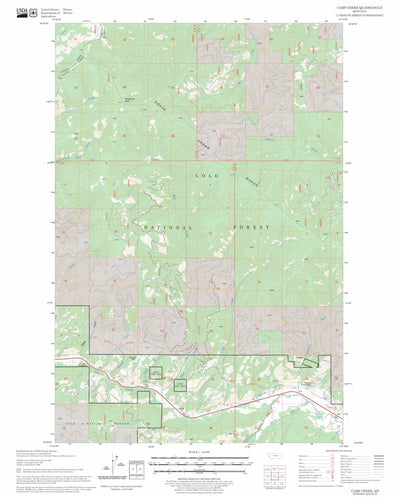 US Forest Service - Topo Camp Creek, MT FSTopo Legacy digital map