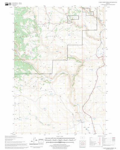 US Forest Service - Topo Camp Currey Spring, OR FSTopo Legacy digital map