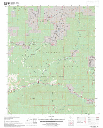 US Forest Service - Topo Camp Wishon, CA FSTopo Legacy digital map