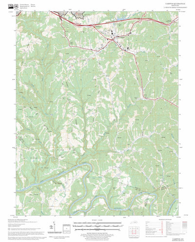 US Forest Service - Topo Campton, KY FSTopo Legacy digital map