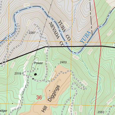 US Forest Service - Topo Camptonville, CA FSTopo Legacy digital map