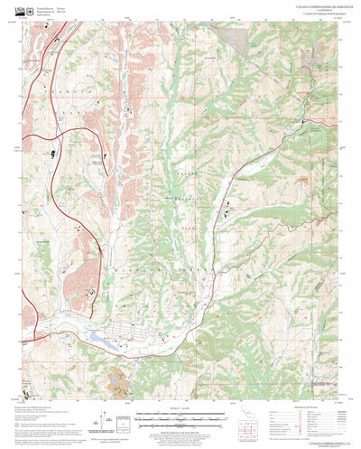 US Forest Service - Topo Canada Gobernadora, CA FSTopo Legacy digital map