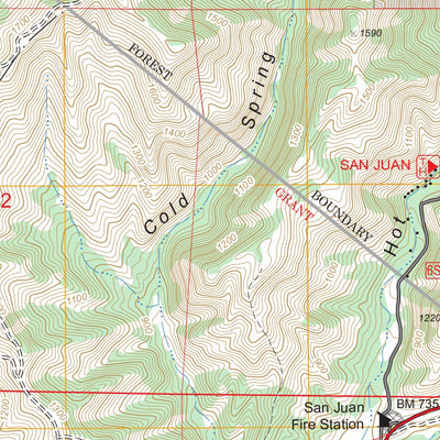 US Forest Service - Topo Canada Gobernadora, CA FSTopo Legacy digital map