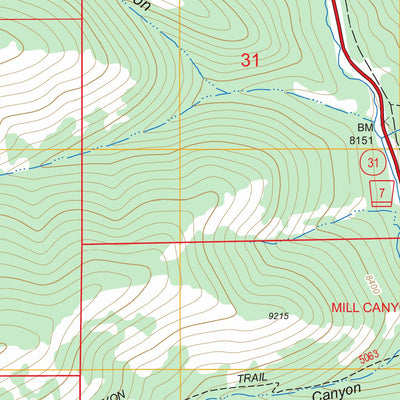 US Forest Service - Topo Candland Mountain, UT FSTopo Legacy digital map