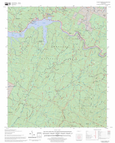 US Forest Service - Topo Caney Creek, TN FSTopo Legacy digital map