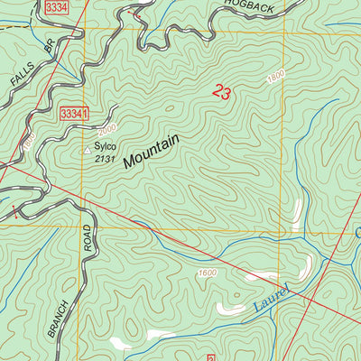 US Forest Service - Topo Caney Creek, TN FSTopo Legacy digital map