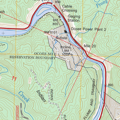 US Forest Service - Topo Caney Creek, TN FSTopo Legacy digital map
