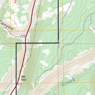 US Forest Service - Topo Canjilon, NM FSTopo Legacy digital map