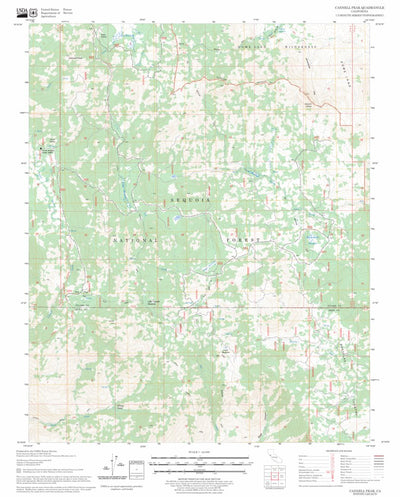 US Forest Service - Topo Cannell Peak, CA FSTopo Legacy digital map