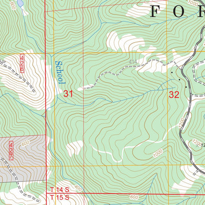 US Forest Service - Topo Cannibal Mountain, OR FSTopo Legacy digital map