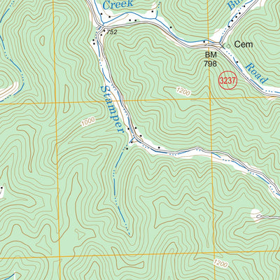 US Forest Service - Topo Canoe, KY FSTopo Legacy digital map