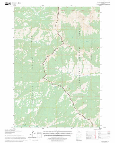 US Forest Service - Topo Canoe Lake, WY FSTopo Legacy digital map