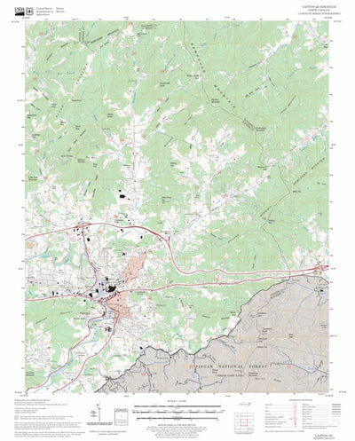 US Forest Service - Topo Canton, NC FSTopo Legacy digital map