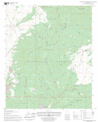 US Forest Service - Topo Canyon Creek Mountains, NM FSTopo Legacy digital map
