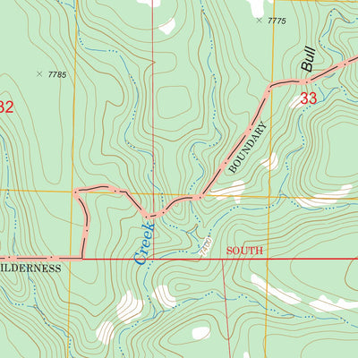 US Forest Service - Topo Canyon Creek Mountains, NM FSTopo Legacy digital map