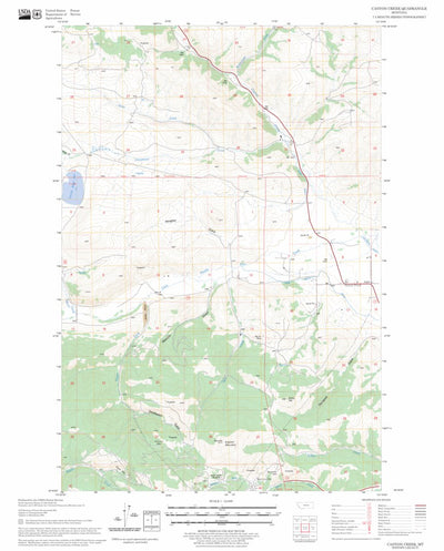 US Forest Service - Topo Canyon Creek, MT FSTopo Legacy digital map