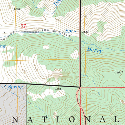 US Forest Service - Topo Canyon Mountain, OR FSTopo Legacy digital map
