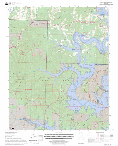 US Forest Service - Topo Cape Fair, MO FSTopo Legacy digital map