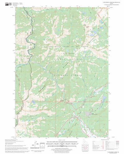 US Forest Service - Topo Cape Horn Lakes, ID FSTopo Legacy digital map