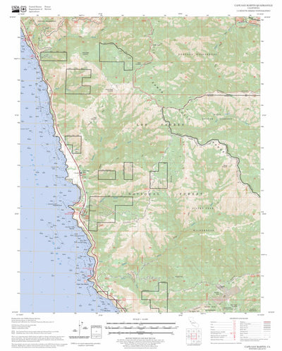US Forest Service - Topo Cape San Martin, CA FSTopo Legacy digital map