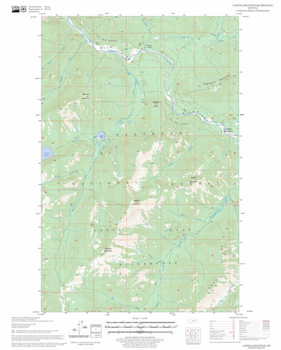 US Forest Service - Topo Capitol Mountain, MT FSTopo Legacy digital map
