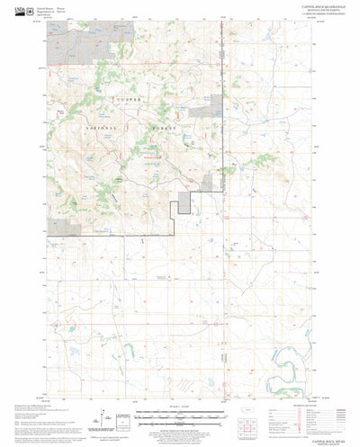 US Forest Service - Topo Capitol Rock, MT - SD FSTopo Legacy digital map