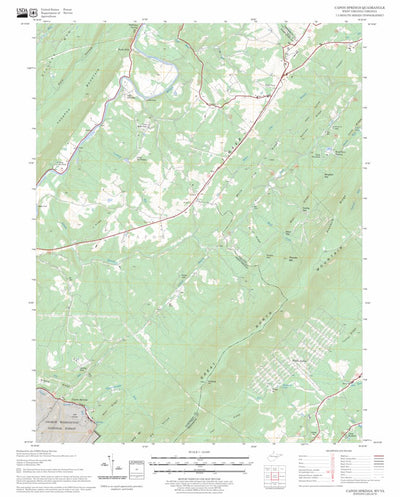 US Forest Service - Topo Capon Springs, WV - VA FSTopo Legacy digital map