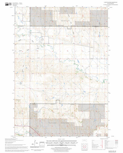 US Forest Service - Topo Caputa SW, SD FSTopo Legacy digital map