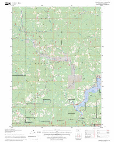 US Forest Service - Topo Carberry Creek, OR - CA FSTopo Legacy digital map