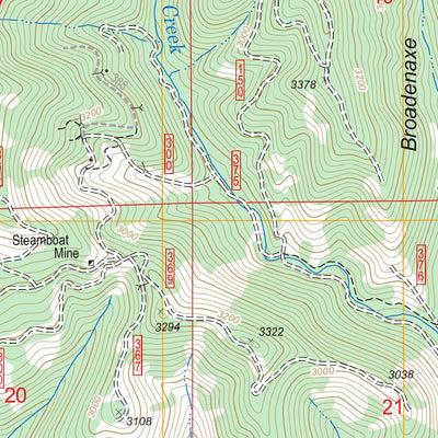 US Forest Service - Topo Carberry Creek, OR - CA FSTopo Legacy digital map