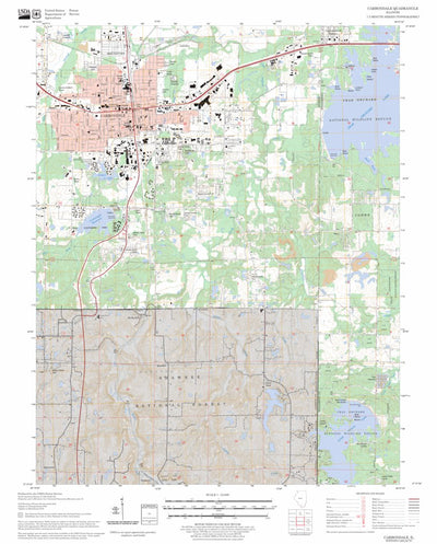 US Forest Service - Topo Carbondale, IL FSTopo Legacy digital map