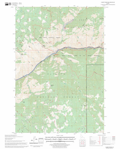 US Forest Service - Topo Carey Dome, ID FSTopo Legacy digital map