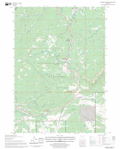US Forest Service - Topo Caribou Creek, WY FSTopo Legacy digital map