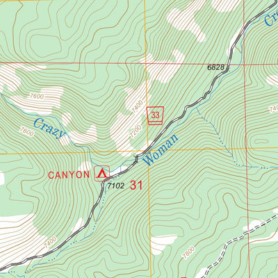US Forest Service - Topo Caribou Creek, WY FSTopo Legacy digital map