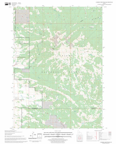 US Forest Service - Topo Caribou Mountain, ID FSTopo Legacy digital map