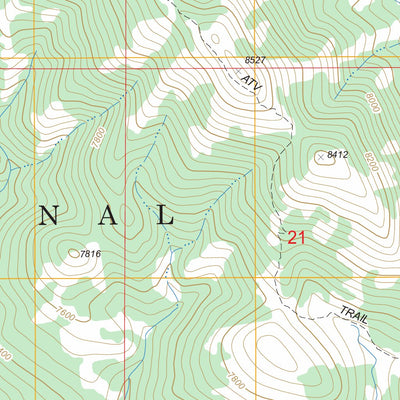 US Forest Service - Topo Caribou Mountain, ID FSTopo Legacy digital map